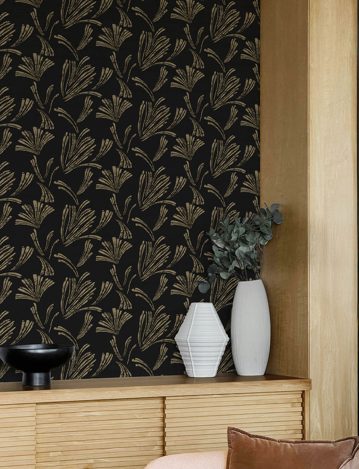 A-Street Prints 4198-83473 Ermine Black Abstract Wallpaper