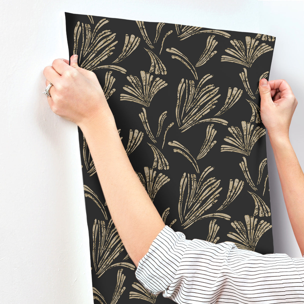 A-Street Prints 4198-83473 Ermine Black Abstract Wallpaper