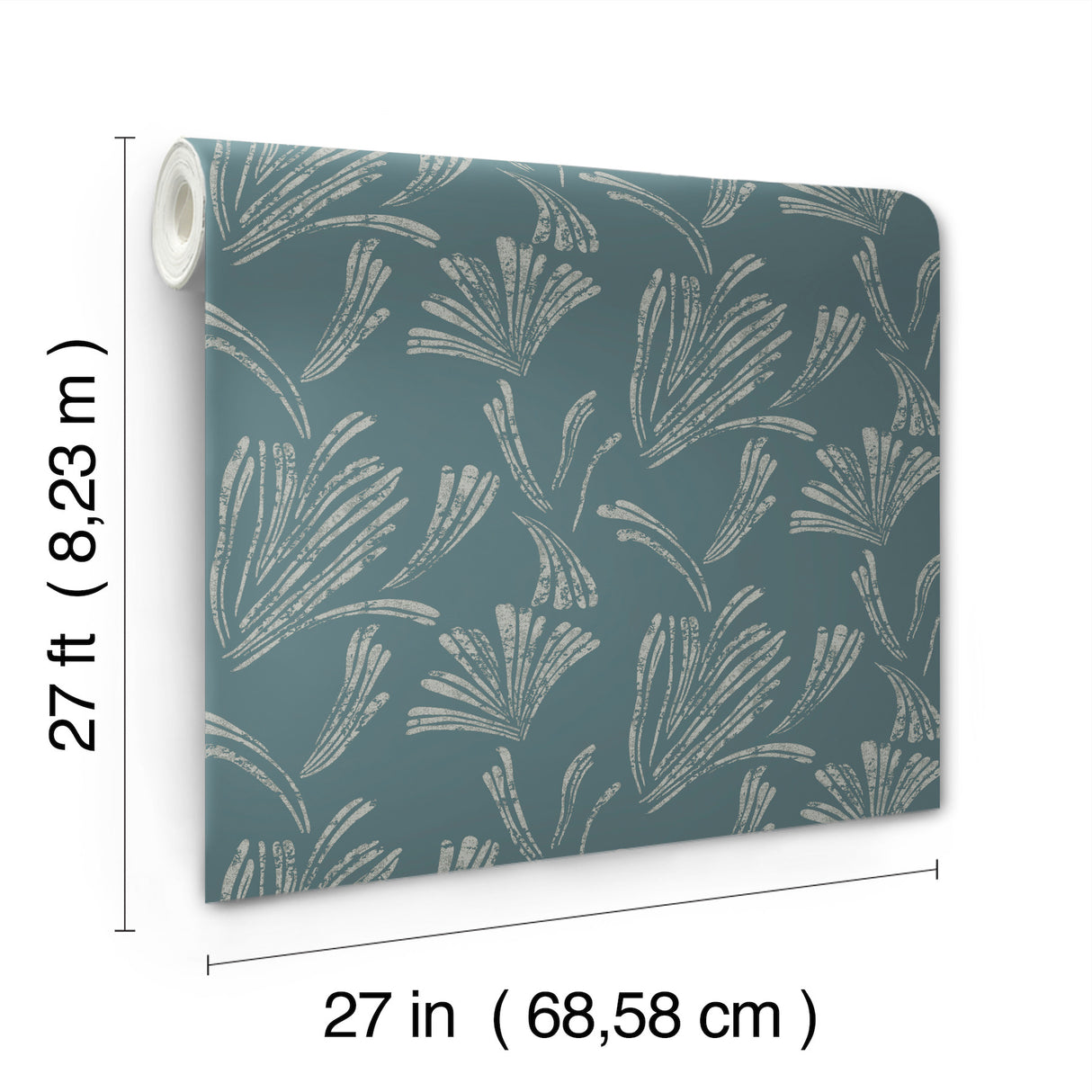 A-Street Prints 4198-83474 Ermine Teal Abstract Wallpaper