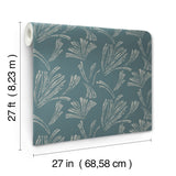 A-Street Prints 4198-83474 Ermine Teal Abstract Wallpaper