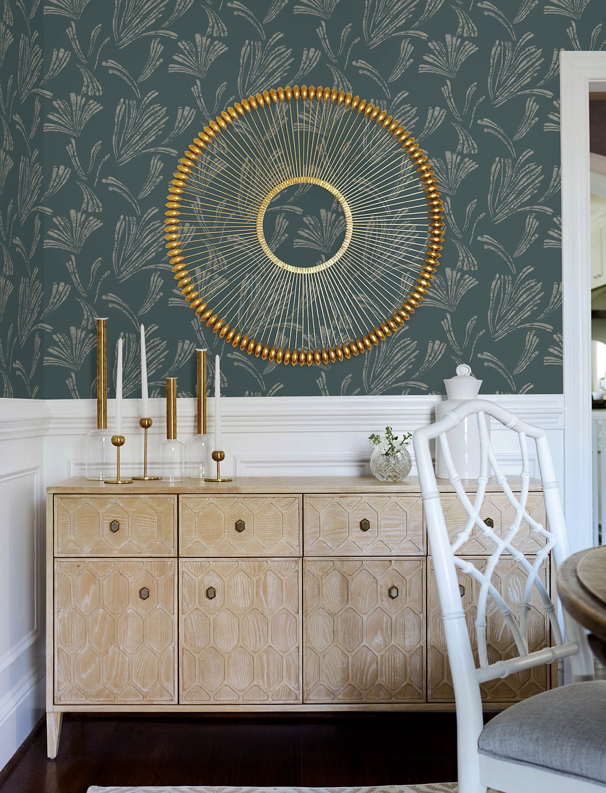 A-Street Prints 4198-83474 Ermine Teal Abstract Wallpaper