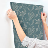 A-Street Prints 4198-83474 Ermine Teal Abstract Wallpaper
