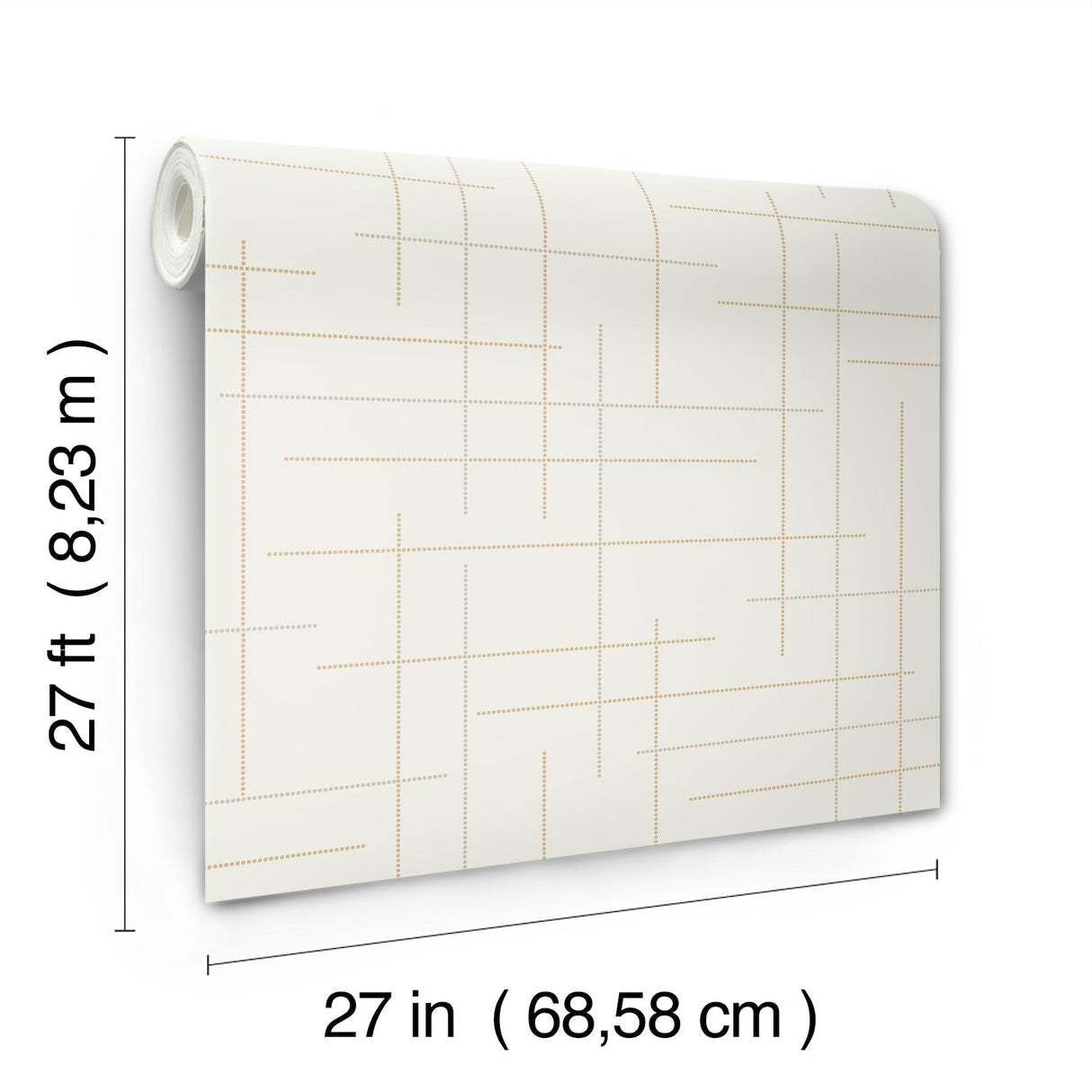 A-Street Prints 4198-83475 Wylie Metallic Dotted Gridlines W
