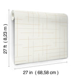 A-Street Prints 4198-83475 Wylie Metallic Dotted Gridlines W