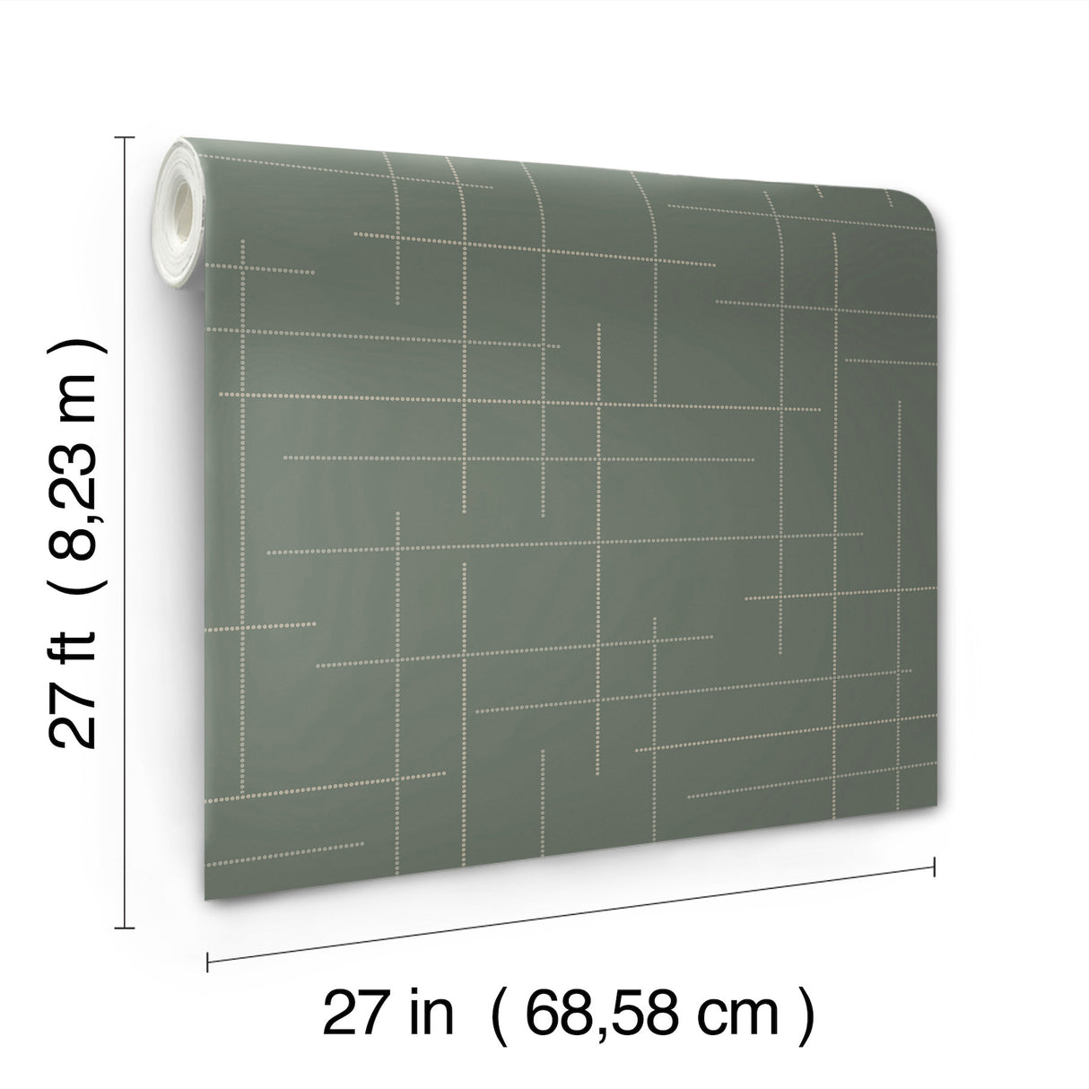 A-Street Prints 4198-83477 Wylie Moss Dotted Gridlines Wallp