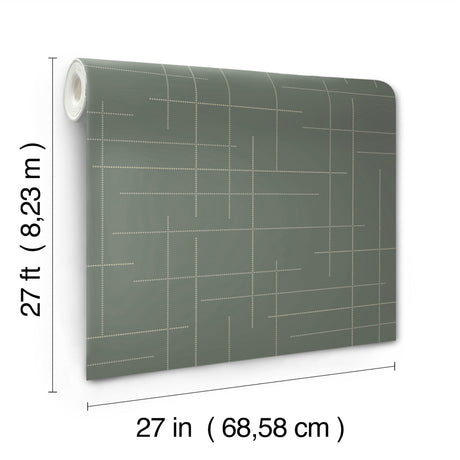 A-Street Prints 4198-83477 Wylie Moss Dotted Gridlines Wallp