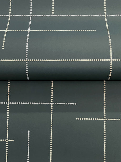 A-Street Prints 4198-83478 Wylie Teal Dotted Gridlines Wallp