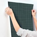 A-Street Prints 4198-83478 Wylie Teal Dotted Gridlines Wallp