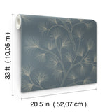 A-Street Prints 4198-83479 Kismine Slate Botanical Trail Wal