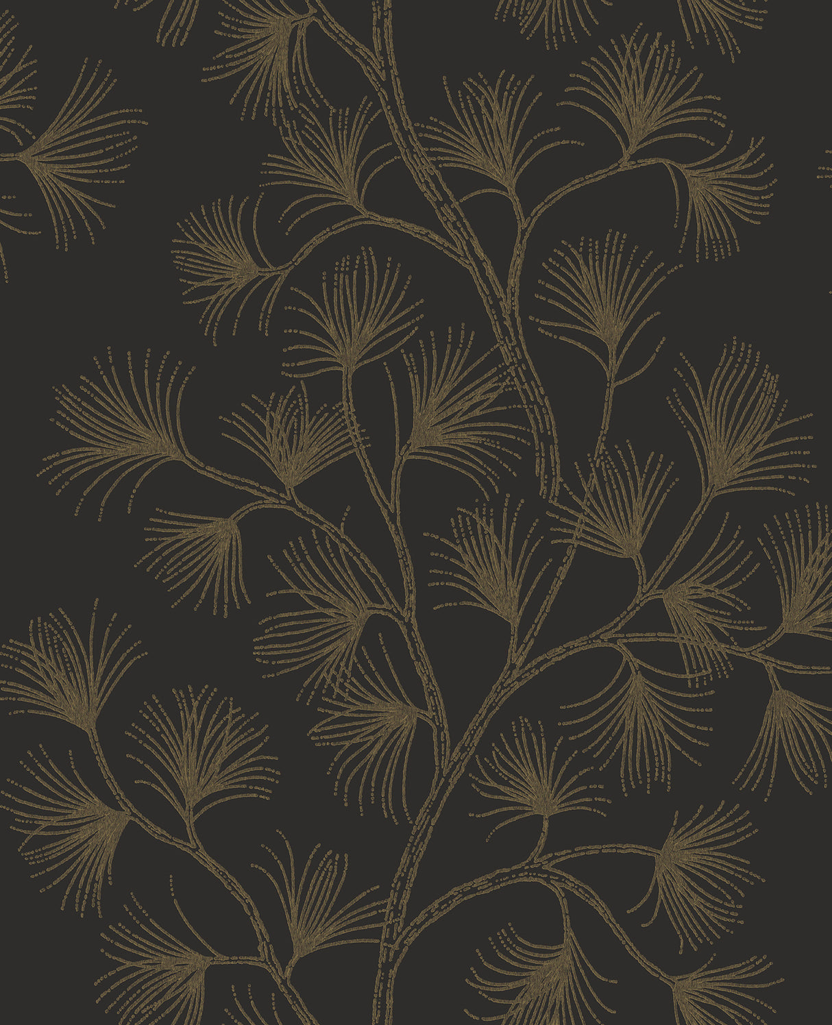 A-Street Prints 4198-83481 Kismine Black Botanical Trail Wal