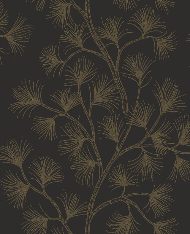 A-Street Prints 4198-83481 Kismine Black Botanical Trail Wal
