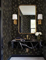 A-Street Prints 4198-83481 Kismine Black Botanical Trail Wal