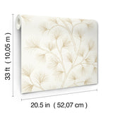 A-Street Prints 4198-83482 Kismine Gold Botanical Trail Wall