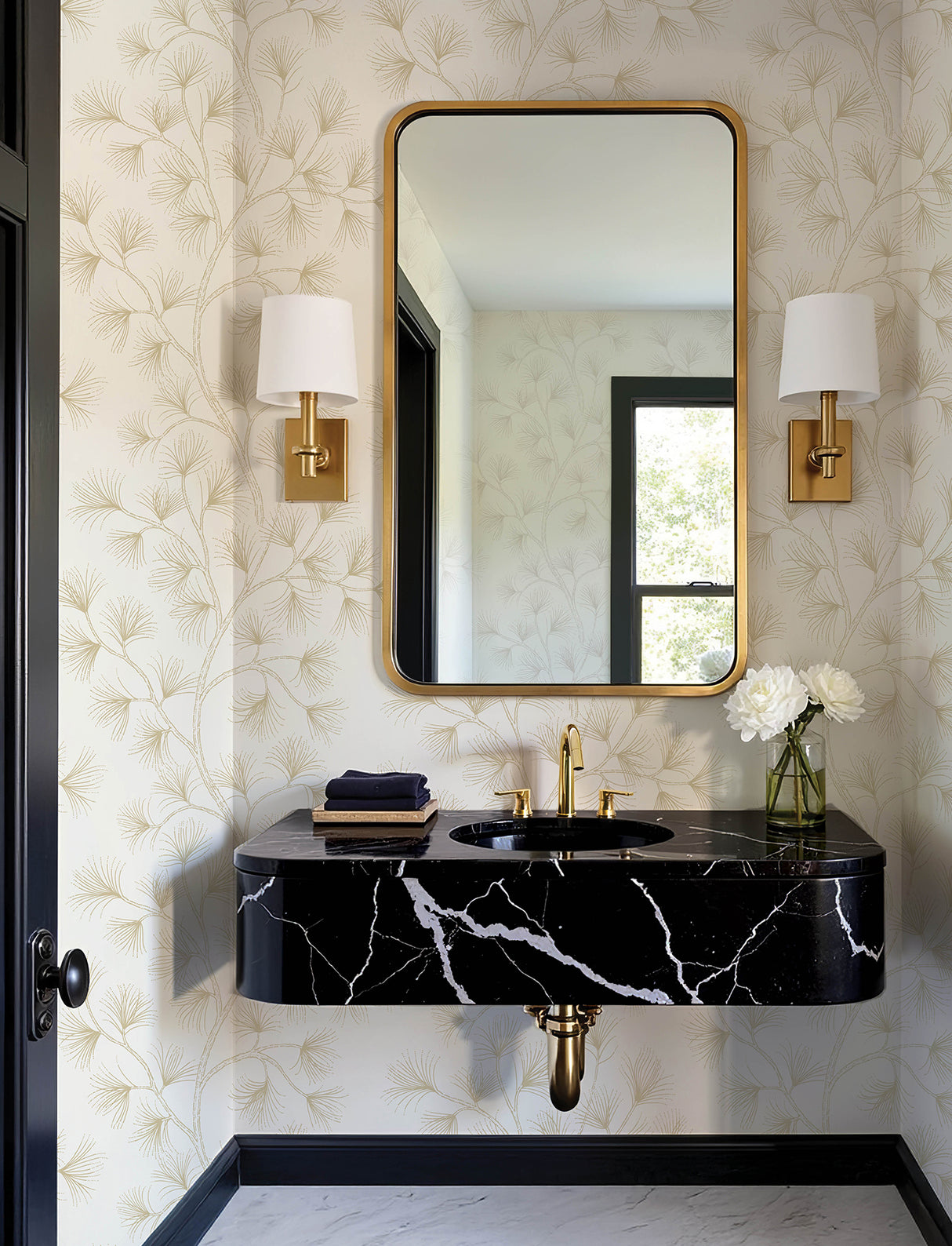 A-Street Prints 4198-83482 Kismine Gold Botanical Trail Wall