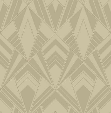 A-Street Prints 4198-87400 Allenby Khaki Flocked Wallpaper