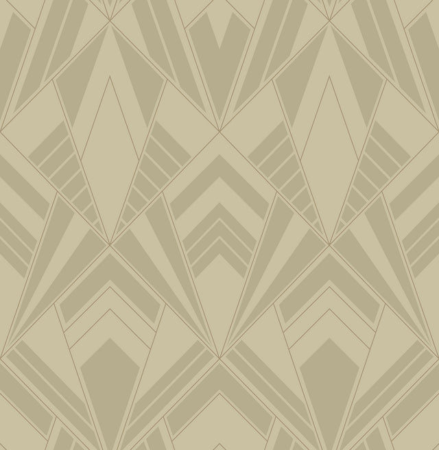 A-Street Prints 4198-87400 Allenby Khaki Flocked Wallpaper