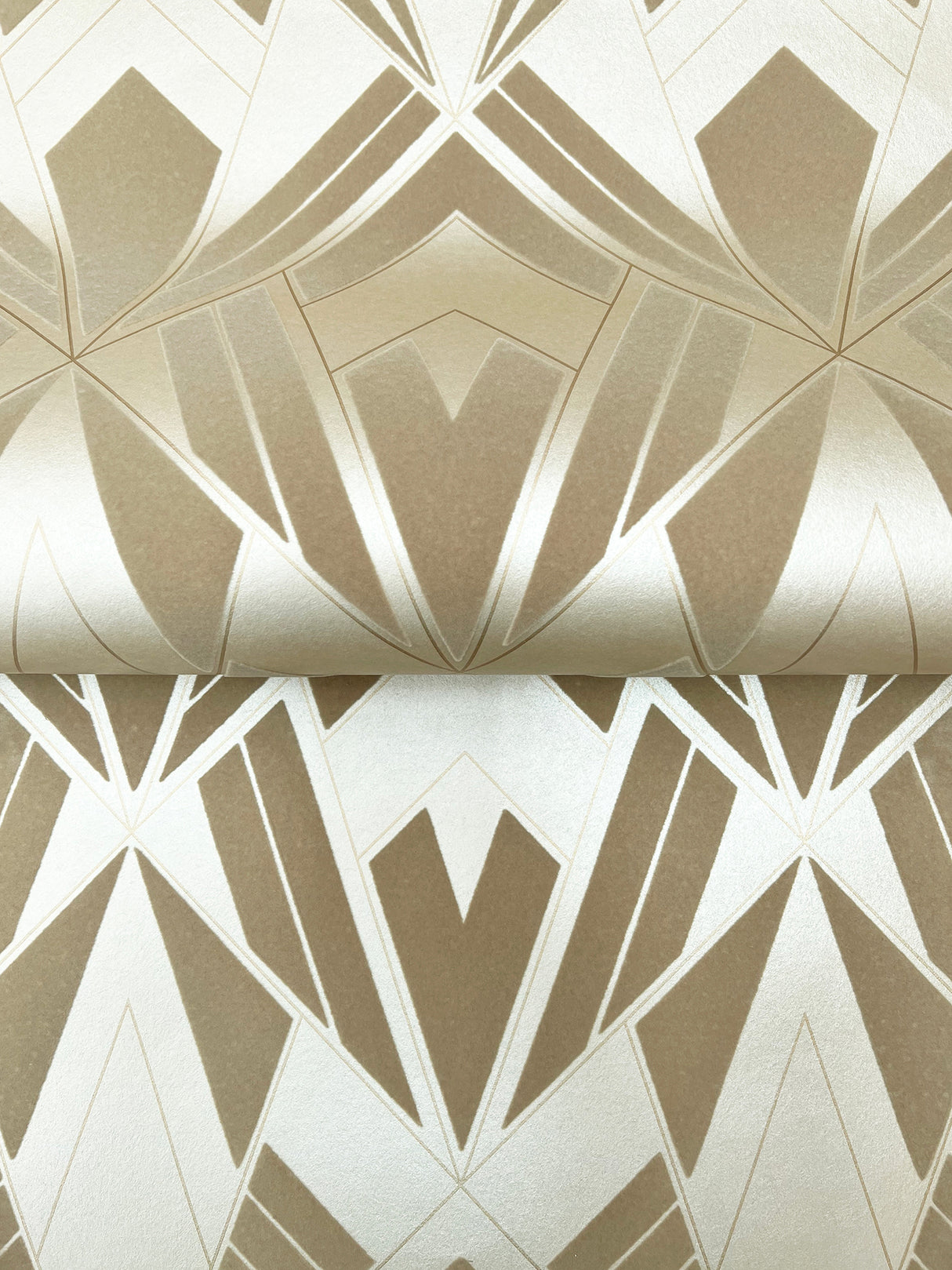 A-Street Prints 4198-87400 Allenby Khaki Flocked Wallpaper