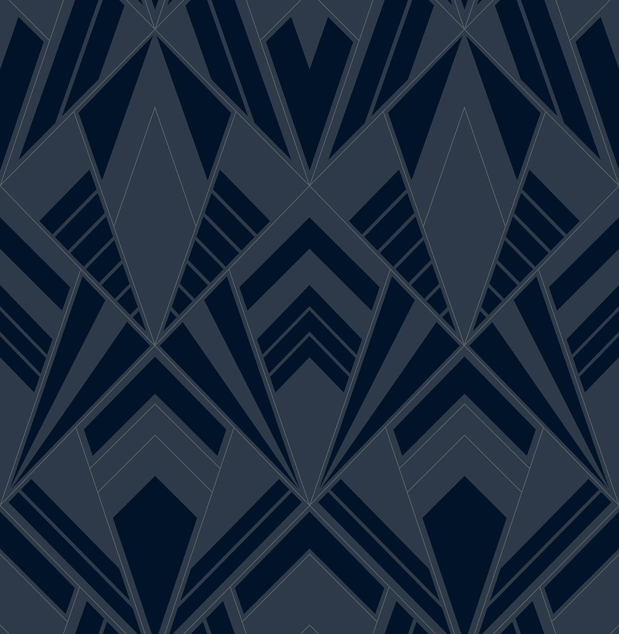 A-Street Prints 4198-87402 Allenby Indigo Flocked Wallpaper