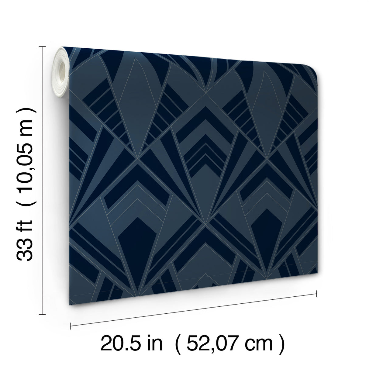 A-Street Prints 4198-87402 Allenby Indigo Flocked Wallpaper