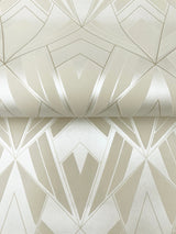 A-Street Prints 4198-87403 Allenby Pearl Flocked Wallpaper