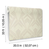 A-Street Prints 4198-87403 Allenby Pearl Flocked Wallpaper