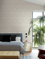 A-Street Prints 4198-87403 Allenby Pearl Flocked Wallpaper