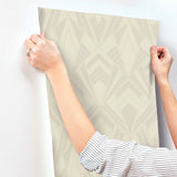 A-Street Prints 4198-87403 Allenby Pearl Flocked Wallpaper