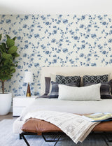 Chesapeake 4199-24481 Festival Floral Blue Trailing Wallpaper
