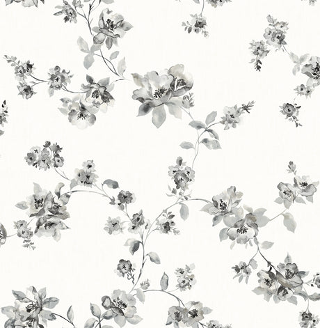 Chesapeake 4199-24482 Festival Floral Charcoal Trailing Wallpaper