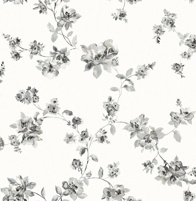 Chesapeake 4199-24482 Festival Floral Charcoal Trailing Wallpaper
