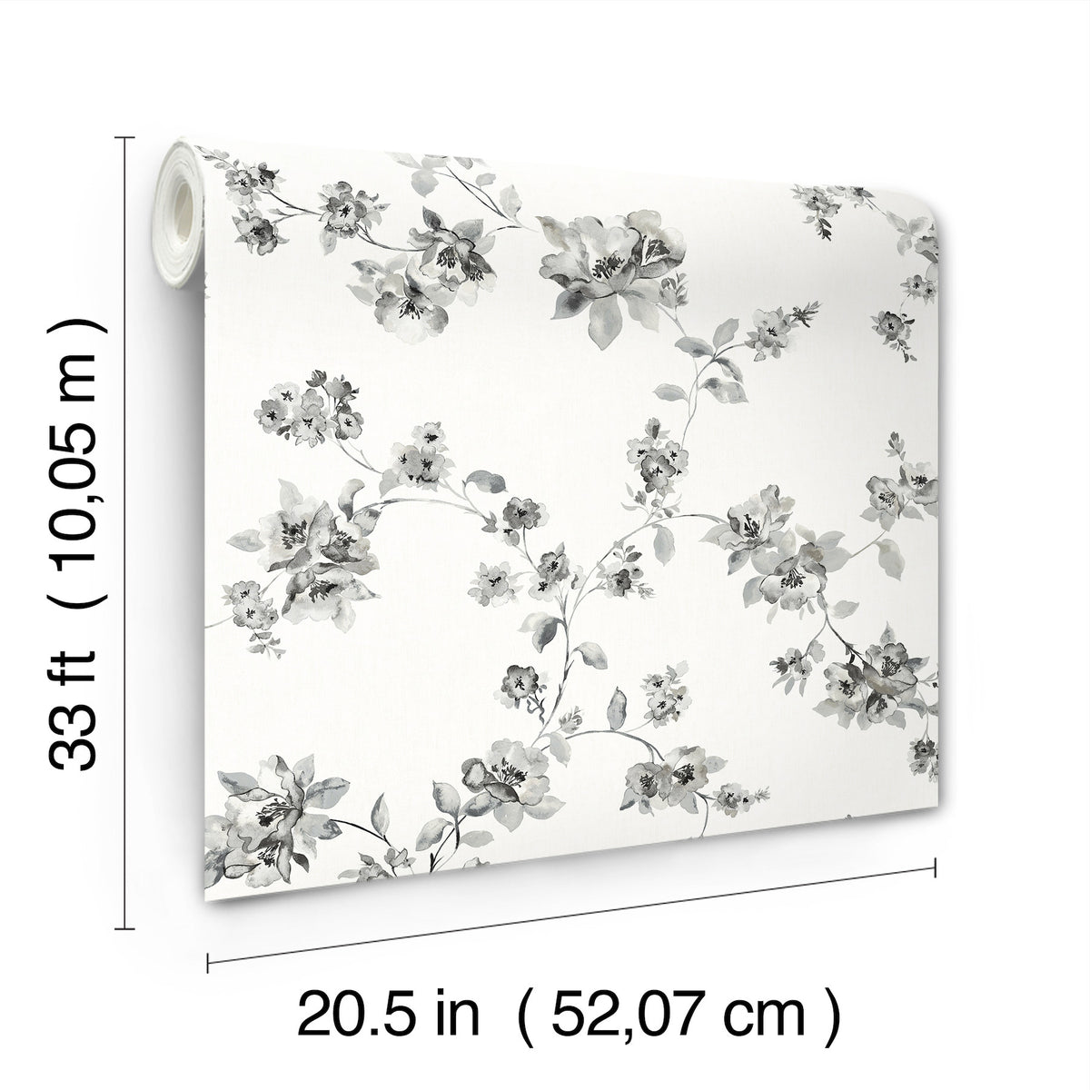 Chesapeake 4199-24482 Festival Floral Charcoal Trailing Wallpaper