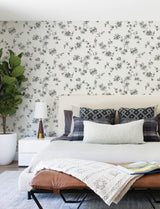 Chesapeake 4199-24482 Festival Floral Charcoal Trailing Wallpaper