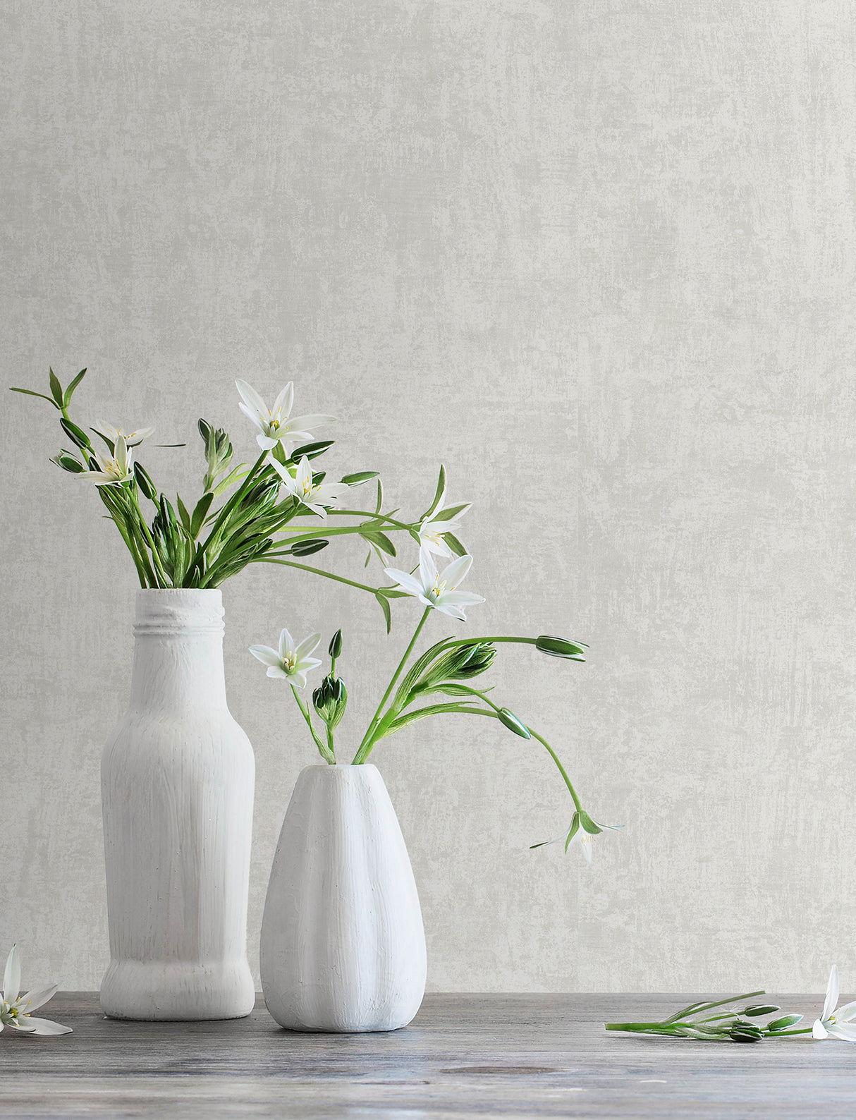 Chesapeake 4199-27771 Abram Grey Distressed Wallpaper