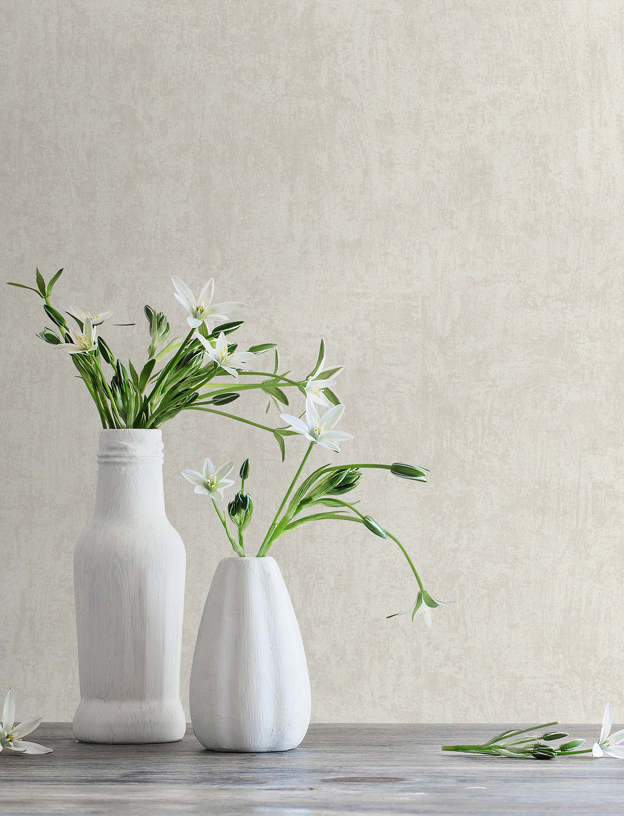 Chesapeake 4199-27772 Abram Taupe Distressed Wallpaper