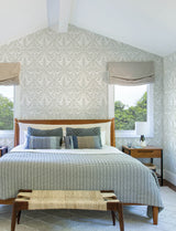 Chesapeake 4199-27775 Emmarie Green Geometric Wallpaper