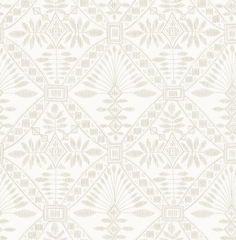 Chesapeake 4199-27776 Emmarie Light Grey Geometric Wallpaper