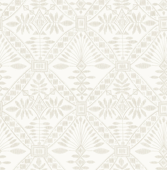 Chesapeake 4199-27776 Emmarie Light Grey Geometric Wallpaper