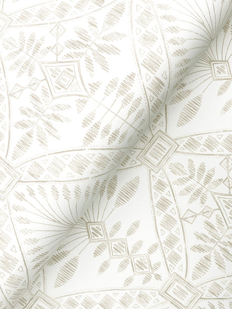 Chesapeake 4199-27776 Emmarie Light Grey Geometric Wallpaper