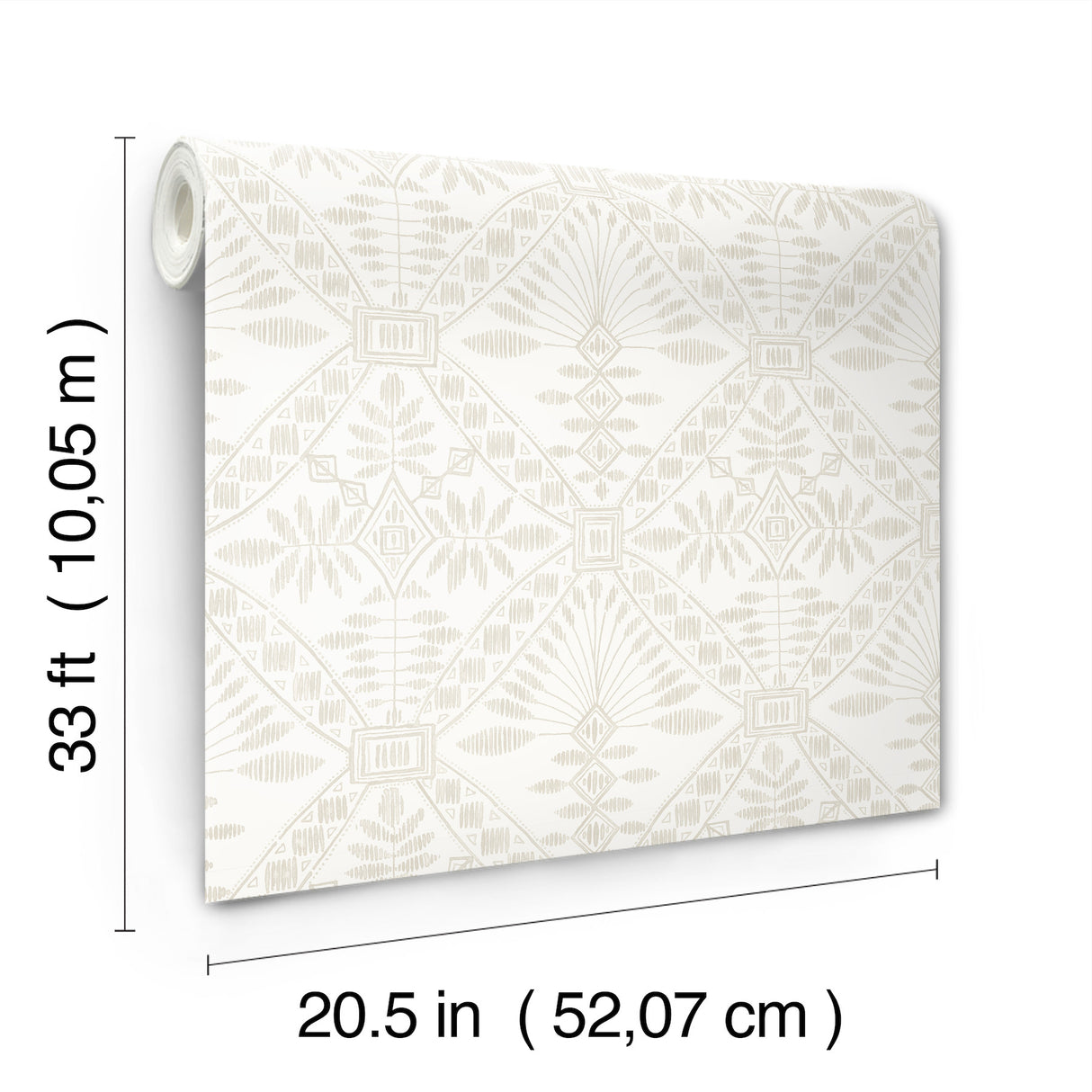 Chesapeake 4199-27776 Emmarie Light Grey Geometric Wallpaper