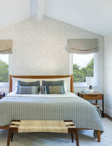 Chesapeake 4199-27776 Emmarie Light Grey Geometric Wallpaper