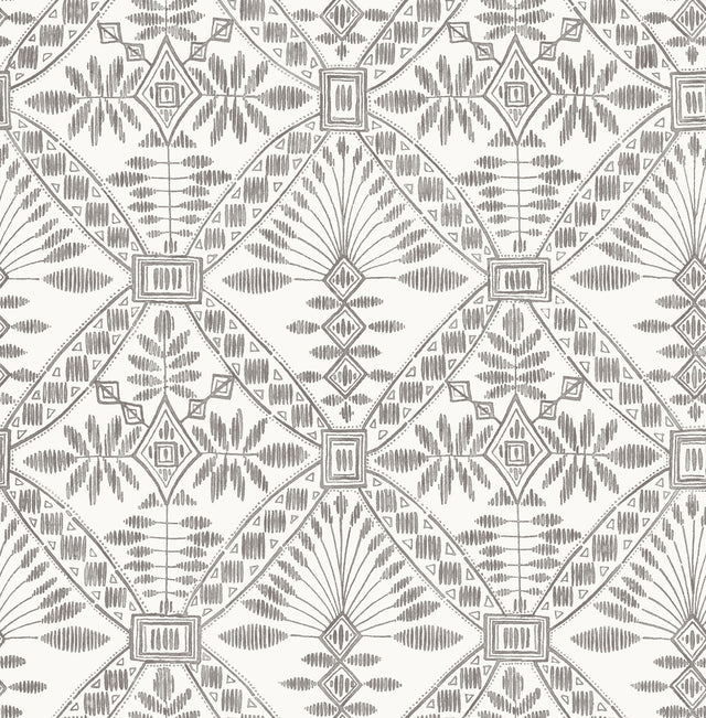 Chesapeake 4199-27777 Emmarie Black Geometric Wallpaper