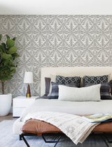 Chesapeake 4199-27777 Emmarie Black Geometric Wallpaper