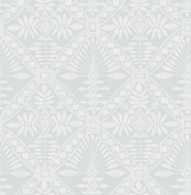 Chesapeake 4199-27778 Emmarie Light Blue Geometric Wallpaper