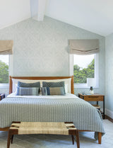 Chesapeake 4199-27778 Emmarie Light Blue Geometric Wallpaper
