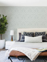 Chesapeake 4199-27778 Emmarie Light Blue Geometric Wallpaper