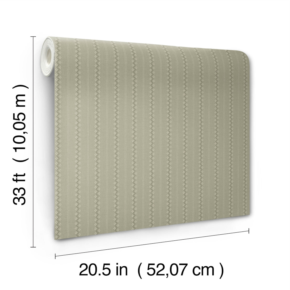 Chesapeake 4199-27779 Curtis Moss Embellished Stripe Wallpaper