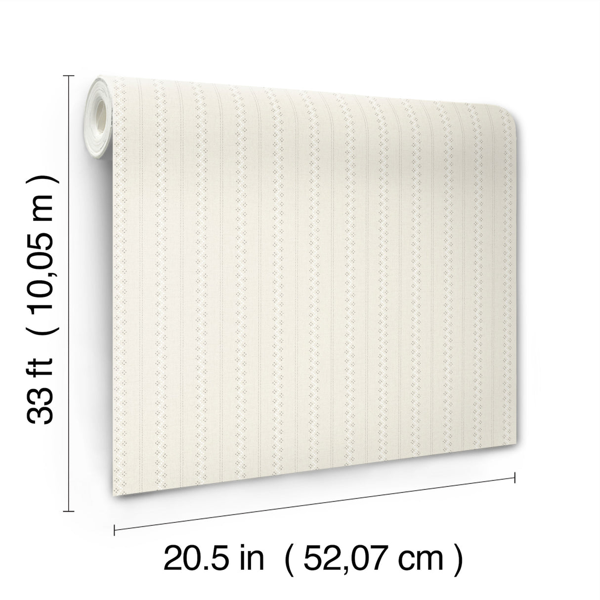 Chesapeake 4199-27782 Curtis Beige Embellished Stripe Wallpaper
