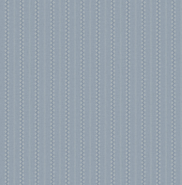 Chesapeake 4199-27783 Curtis Blue Embellished Stripe Wallpaper