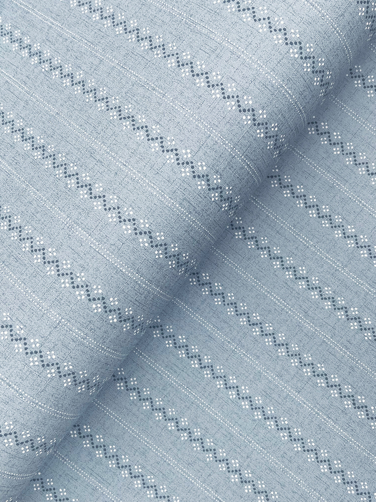 Chesapeake 4199-27783 Curtis Blue Embellished Stripe Wallpaper