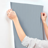 Chesapeake 4199-27783 Curtis Blue Embellished Stripe Wallpaper